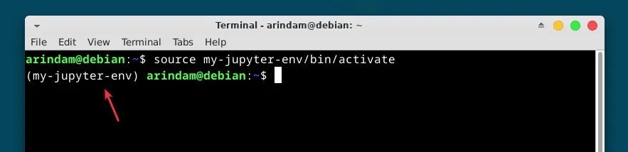 activate the environment