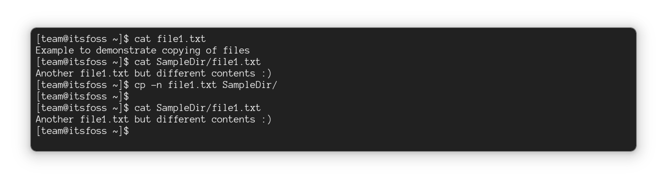 取消覆盖(目录内文件的内容未更改)