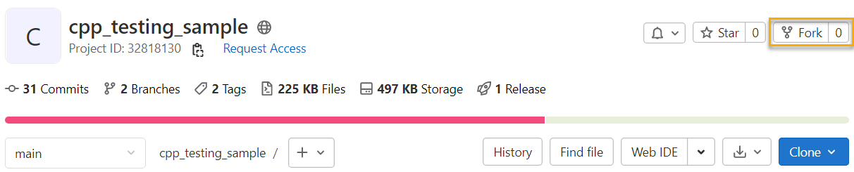 Fork the project Fork the project