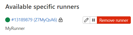 Available specific runners Available specific runners