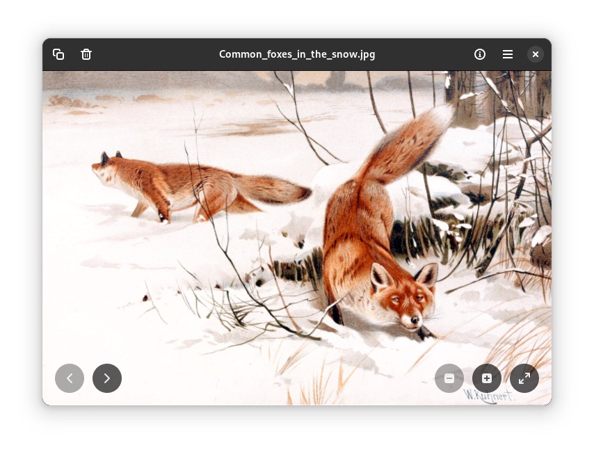 新的图像查看器应用(截图素材来自公有领域)