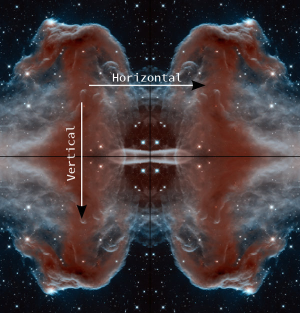 应用到基图像(左上角)的所有翻转